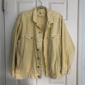 h&m yellow denim jacket